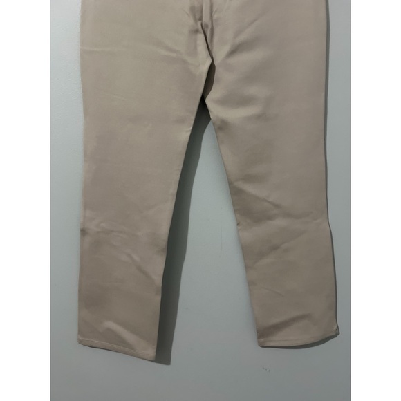Quince Pants Women’s Large Petite LP Beige Ecru Ultra-Stretch Ponte Straight Leg - Picture 7 of 12